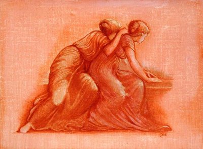 バルコニーの人物 作： Edward Coley Burne Jones