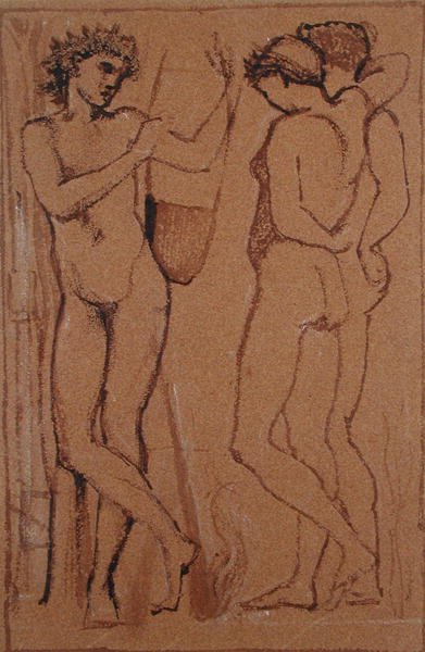 ヒメネウス（紙に木炭） 作： Edward Coley Burne Jones