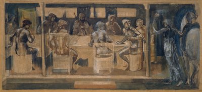聖杯の探求 - 召喚のための研究 作： Edward Coley Burne Jones