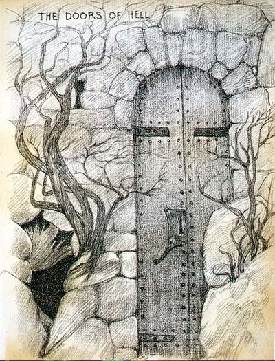 地獄の扉」（鉛筆・紙 作： Edward Coley Burne Jones