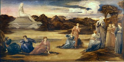 ヴィーナスの通過」1875年頃（パネルに油彩 作： Edward Coley Burne Jones