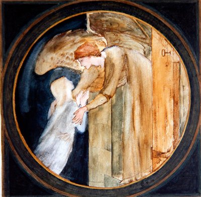ウェルカム・トゥ・ザ・ハウス」（水彩・鉛筆・紙） 作： Edward Coley Burne Jones