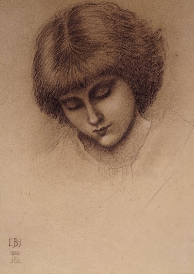 「コフェチュア王と乞食女中」の研究 作： Edward Burne Jones