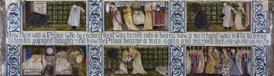 Beauty and the Beastタイルパネル、Morris、Marshall、Faulkner＆Co.、1867年 作： Edward Burne Jones