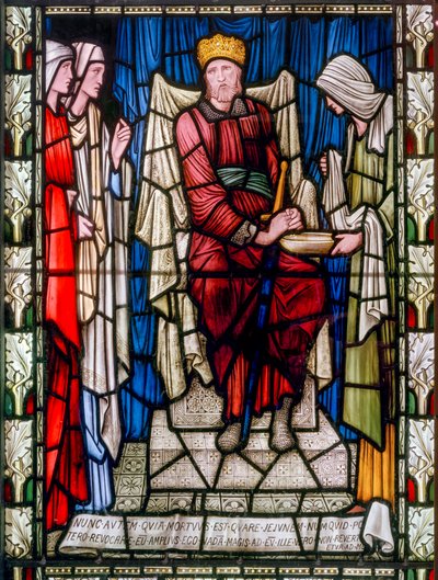 慰められるダビデ 1896年頃（ステンドグラス 作： Edward Coley Burne Jones