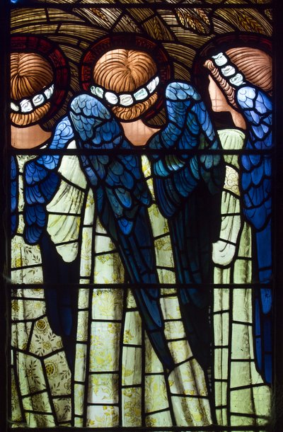 Harwarden、St Deiniol、Morris＆Co.、Edward Burne-Jones、Angels、The Nativity、1898 作： Edward Burne Jones