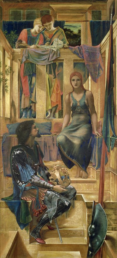 コフェチュア王と乞食のメイド-漫画の研究、1883 作： Edward Burne Jones