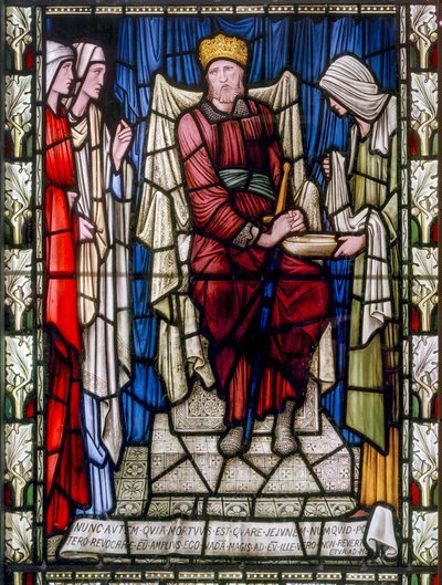 ダビデ王と慈善、1896年（ステンドグラス） 作： Edward Burne Jones