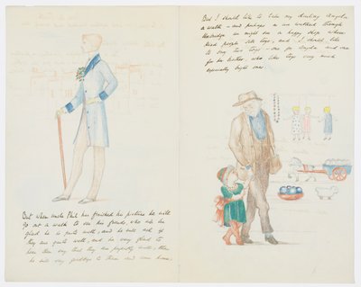 アーティストの孫娘アンジェラ・サーケルへの手紙（紙に鉛筆） 作： Edward Burne Jones