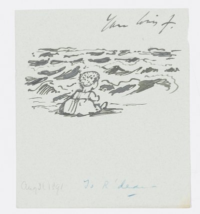 シーサイド、作家の孫娘アンジェラ・サーケルへの手紙、8月31日 作： Edward Burne Jones