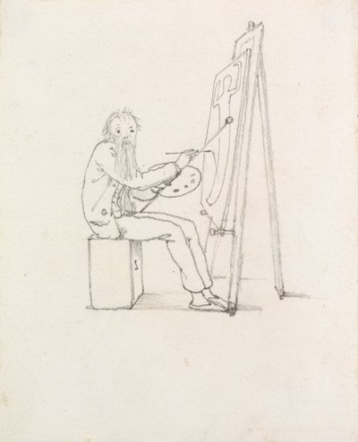 自己似顔絵、1874 作： Edward Burne Jones