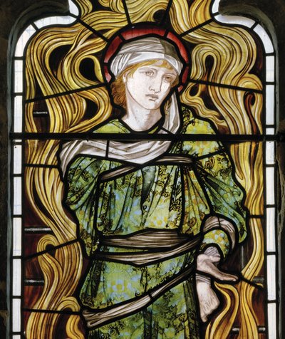 Shadrach、The Fiery Furnace、West Window、1870（ステンドグラス） 作： Edward Burne Jones
