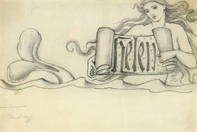 ヘレンのための研究、1880年頃 作： Edward Burne Jones