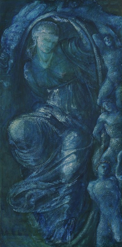 ホイールオブフォーチュンのための研究、1870年（紙のトイレ） 作： Edward Burne Jones