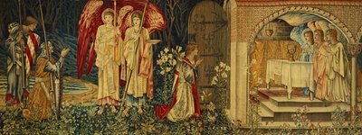 ガラハッド卿、ボルス卿、パーシバル卿による聖杯の達成、 作： Edward Burne Jones