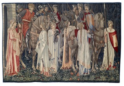 武装と騎士の出発、アーティストがデザインし、モリス＆Co.が織ったタペストリー、1895〜96年 作： Edward Burne Jones