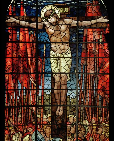 はりつけ窓、詳細、1888年（ステンドグラス） 作： Edward Burne Jones