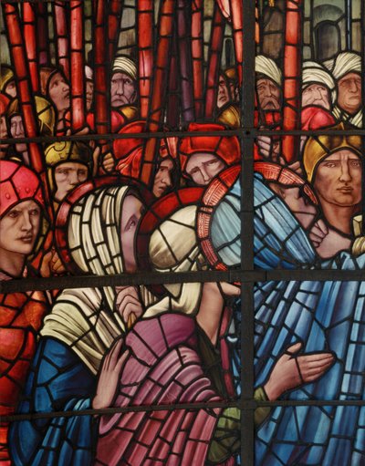 はりつけ窓、詳細、1888年（ステンドグラス） 作： Edward Burne Jones
