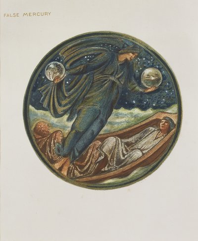 フラワーブック：XXXVI。偽の水星、1905年（紙にガッシュを付けたリソ） 作： Edward Burne Jones