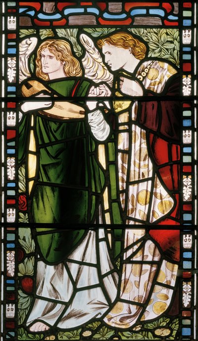 新しいエルサレム、詳細、1862年3月（ステンドグラス） 作： Edward Burne Jones