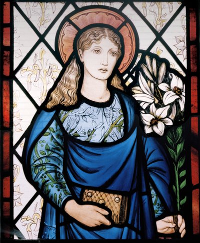 聖母マリア、1882年（ステンドグラス） 作： Edward Burne Jones
