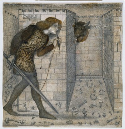 迷宮のテセウスとミノタウロス 作： Edward Burne Jones