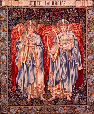 Angeli Laudantes、Henry Dearle がデザインし、Edward Burne-Jones が最初に描いた 1877/78 年に描かれたタペストリーで、1894 年に Morris and Co. によって Merton Abbey で織られました (綿にウールとシルク)。 作： Edward Coley and Dearle John Henry Burne Jones 