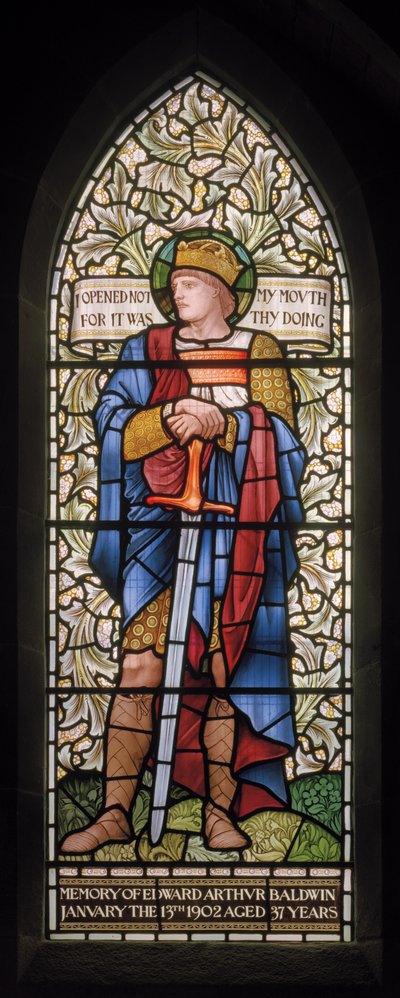Wilden、All Saints、Morris＆Co.、Edward Burne-Jones、John Henry Dearle（1859-1932）、King Ethelbert、1902-1914、Luisia、Alfred、The Baldwins、首相、メソジスト、ウスターシャー、Arts＆Crafts、 作： Edward Coley and Dearle Burne Jones