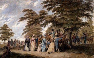 ハイドパークの放送、1796色の彫刻 作： Edward Days