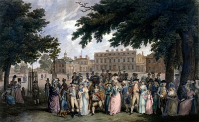 セントジェームスパークの遊歩道、1796年頃 作： Edward Days