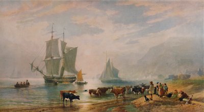 夏の夜：上陸牛、1858、1935 作： Edward Duncan