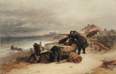 The Look Out, c.1850（水彩・紙） 作： Edward Duncan