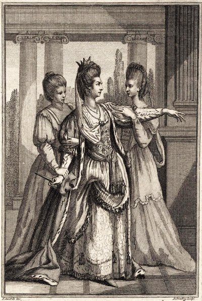 メアリー・アン・イェイツ、ドライデンズ・オール・フォー・ラブc.1778のクレオパトラとして 作： Edward Edwards