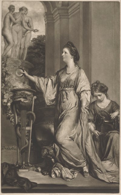 Lady Sarah Bunbury Sacrificando às Graças 作： Edward Fisher