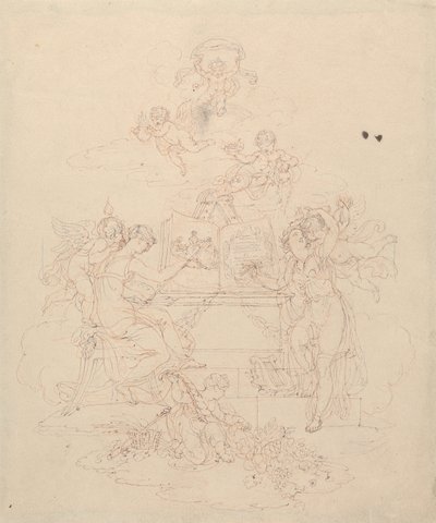 絵画と文学の寓意 作： Edward Francis Burney