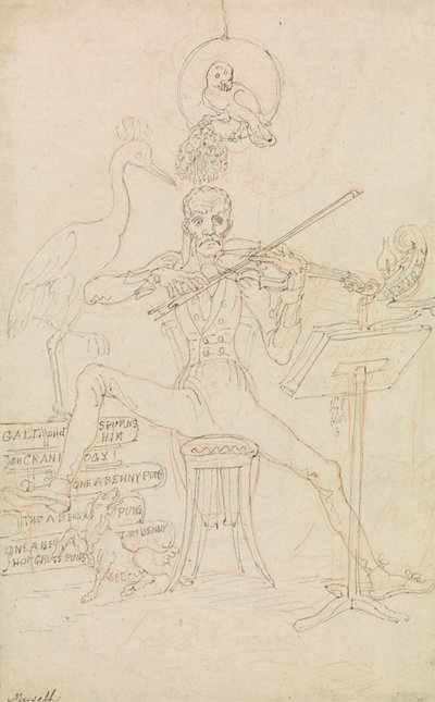 似顔絵自画像 作： Edward Francis Burney