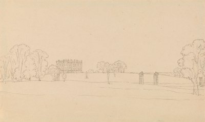 Easton Neston、ノーザンツの遠景 作： Edward Francis Burney