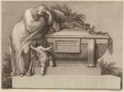 ジョシュアレイノルズ卿の葬儀チケット 作： Edward Francis Burney