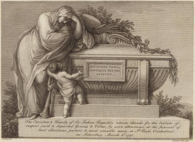 ジョシュアレイノルズ卿の葬儀チケット 作： Edward Francis Burney
