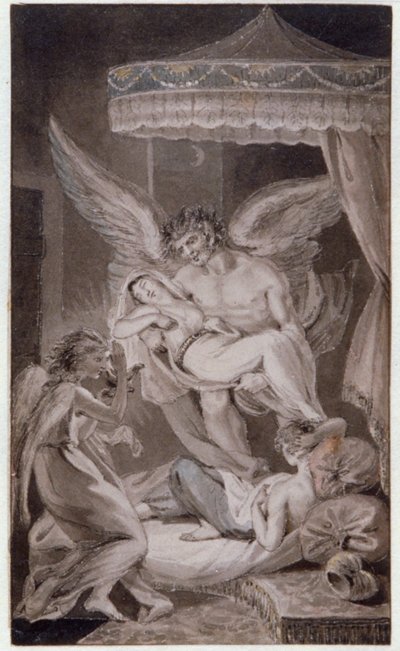 「魂を天に抱く天才」、c1780-1848 作： Edward Francis Burney