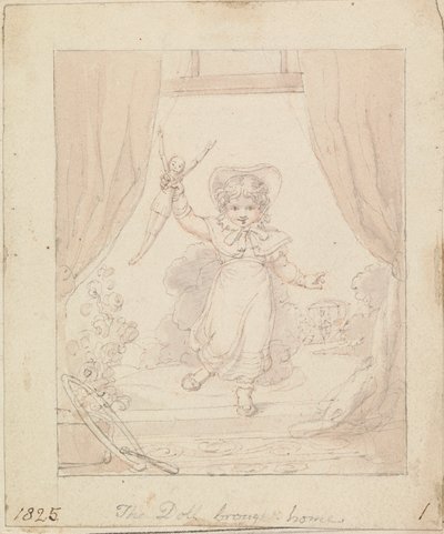 Ilustração para a nova boneca: a boneca trazida para casa 作： Edward Francis Burney