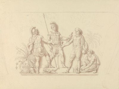 インディアンの手に武器を置く 作： Edward Francis Burney