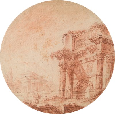 ローマ時代の遺跡 作： Edward Francis Burney