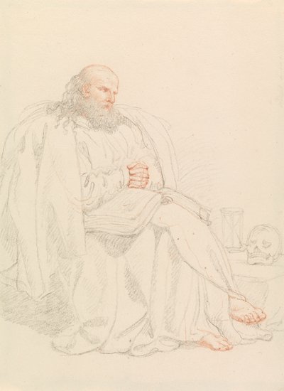 瞑想する聖ジェローム 作： Edward Francis Burney