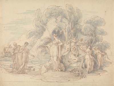 Telêmaco e Mentor Desembarcando na Ilha de Calypso 作： Edward Francis Burney
