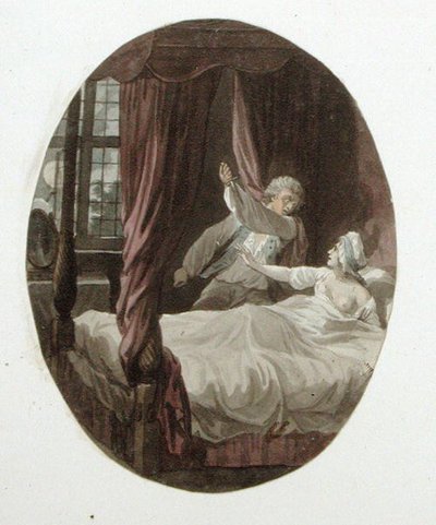 侵入者、「スペクテイター」のイラスト、1810年頃（紙に水彩） 作： Edward Francis Burney