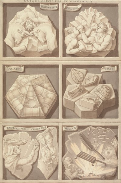鉱物学のユニークな標本 作： Edward Francis Burney