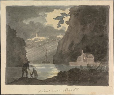 ブリストル近くの景色 作： Edward Francis Burney
