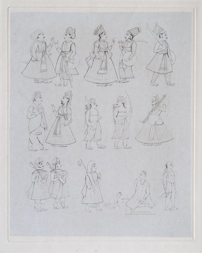 様々な職業の人物（彫刻 作： Edward Francis Finden