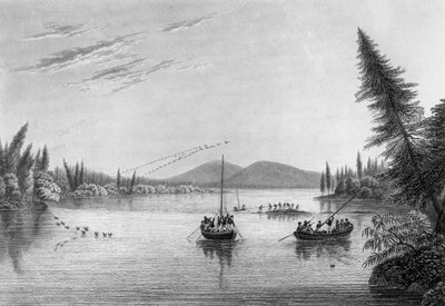 1819年、ヒルリバーのモーガンロックスからの眺め 作： Edward Francis Finden